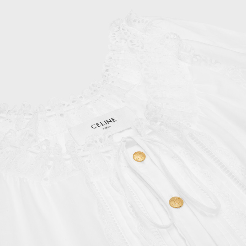 embroidered folk dress in cotton muslin 3