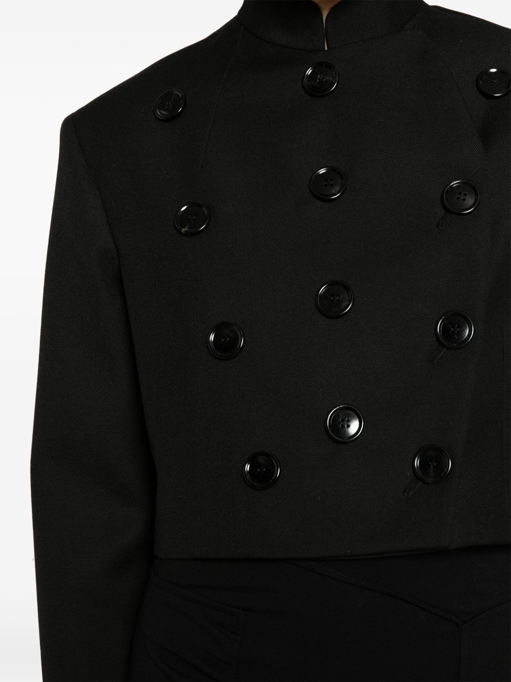 double-breasted cropped jacket - 5