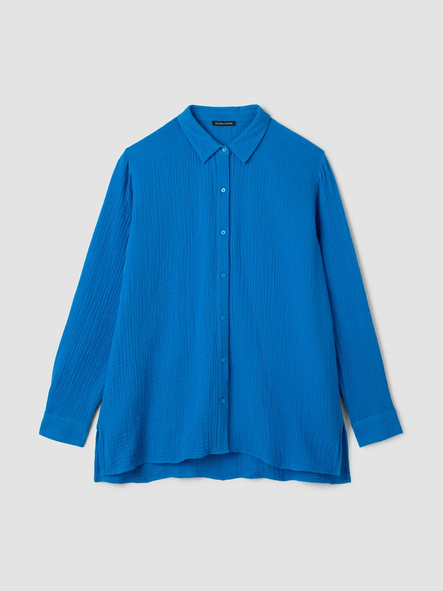 Organic Cotton Lofty Gauze Classic Collar Shirt - 1