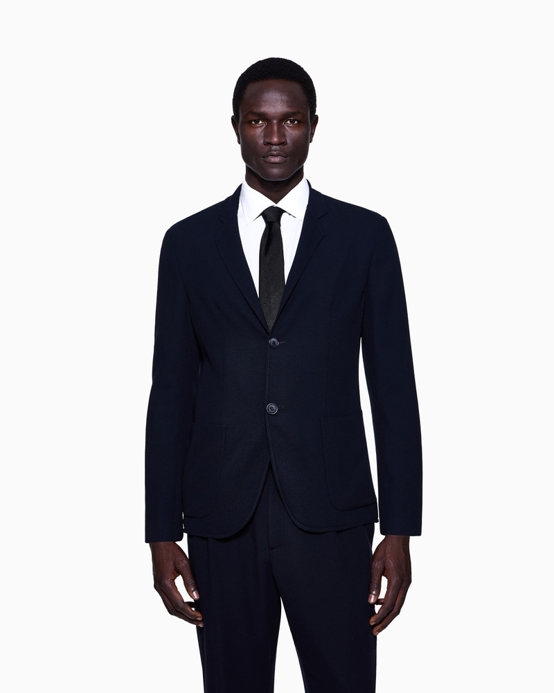 GIORGIO ARMANI WOOL CRÊPE SINGLE-BREASTED JACKET outlook
