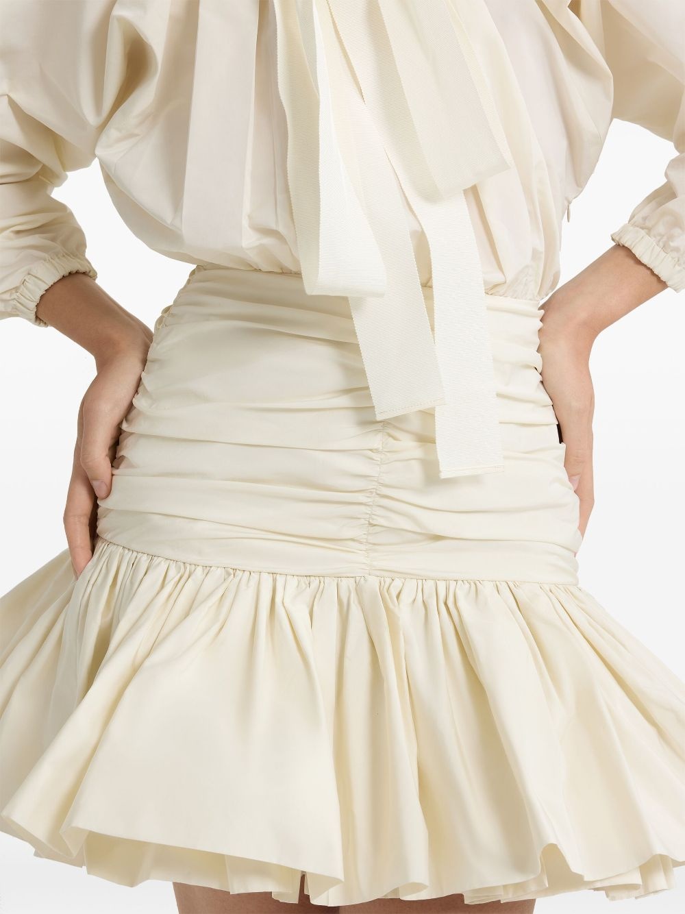 Volume sleeve mini dress - 4