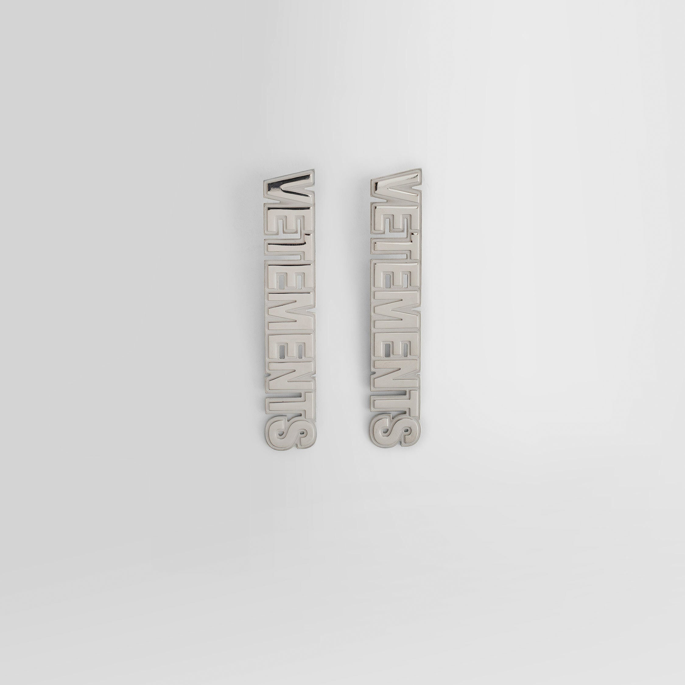 VETEMENTS UNISEX SILVER EARRINGS - 4