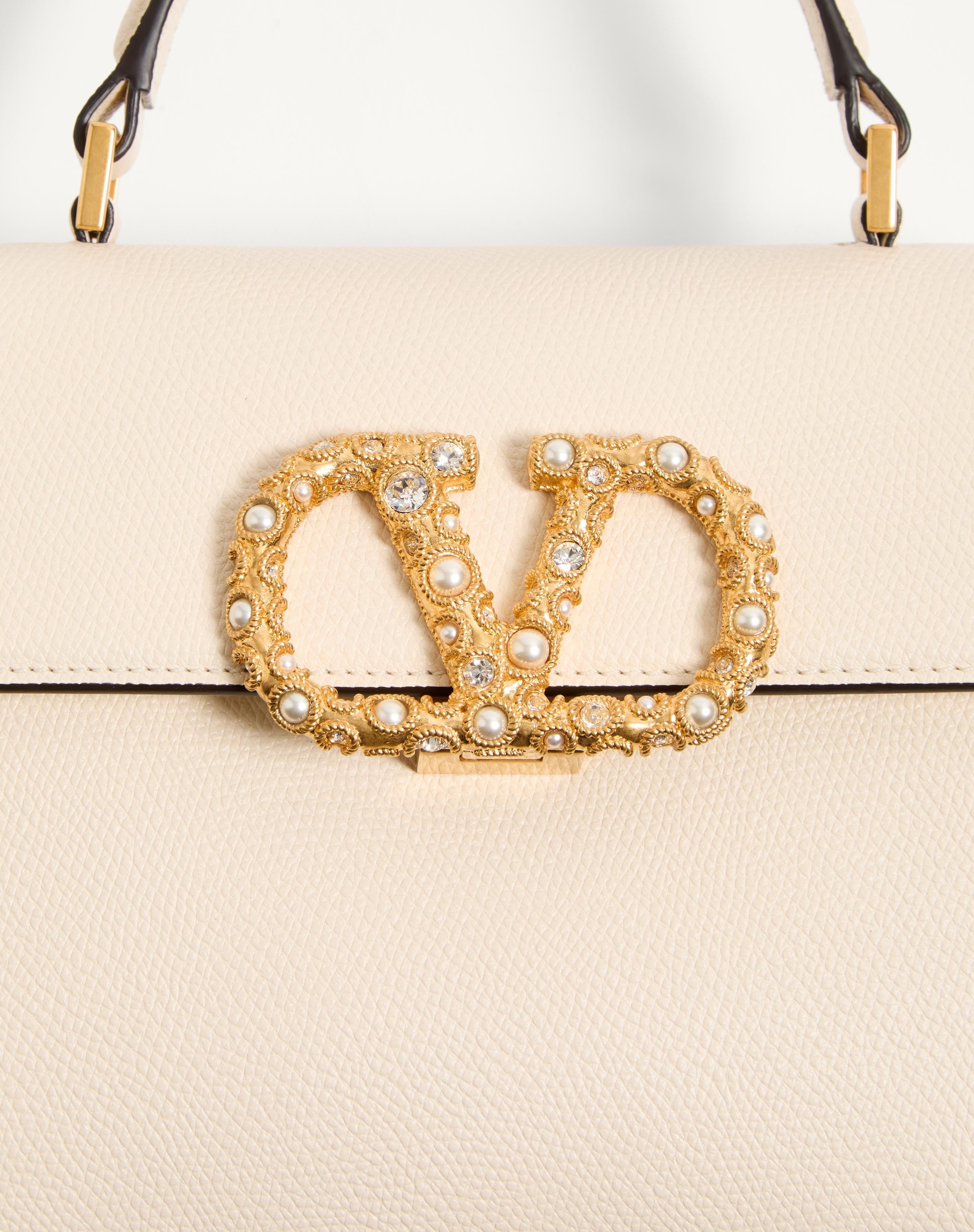VALENTINO GARAVANI VSLING SMALL HANDBAG IN GRAINY CALFSKIN WITH JEWEL LOGO - 6