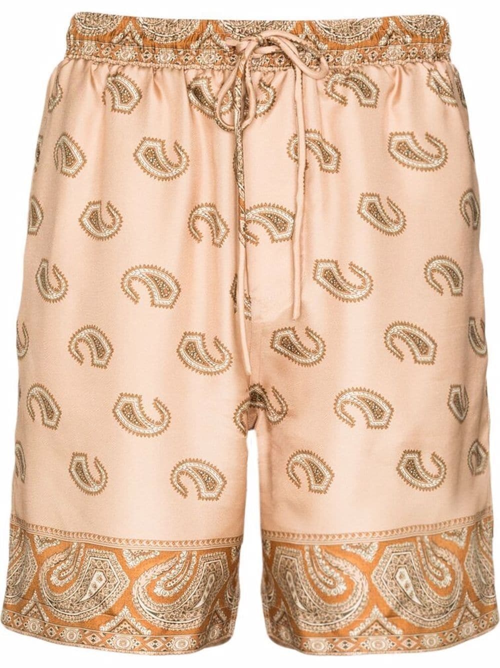 paisley-print drawstring shorts - 1