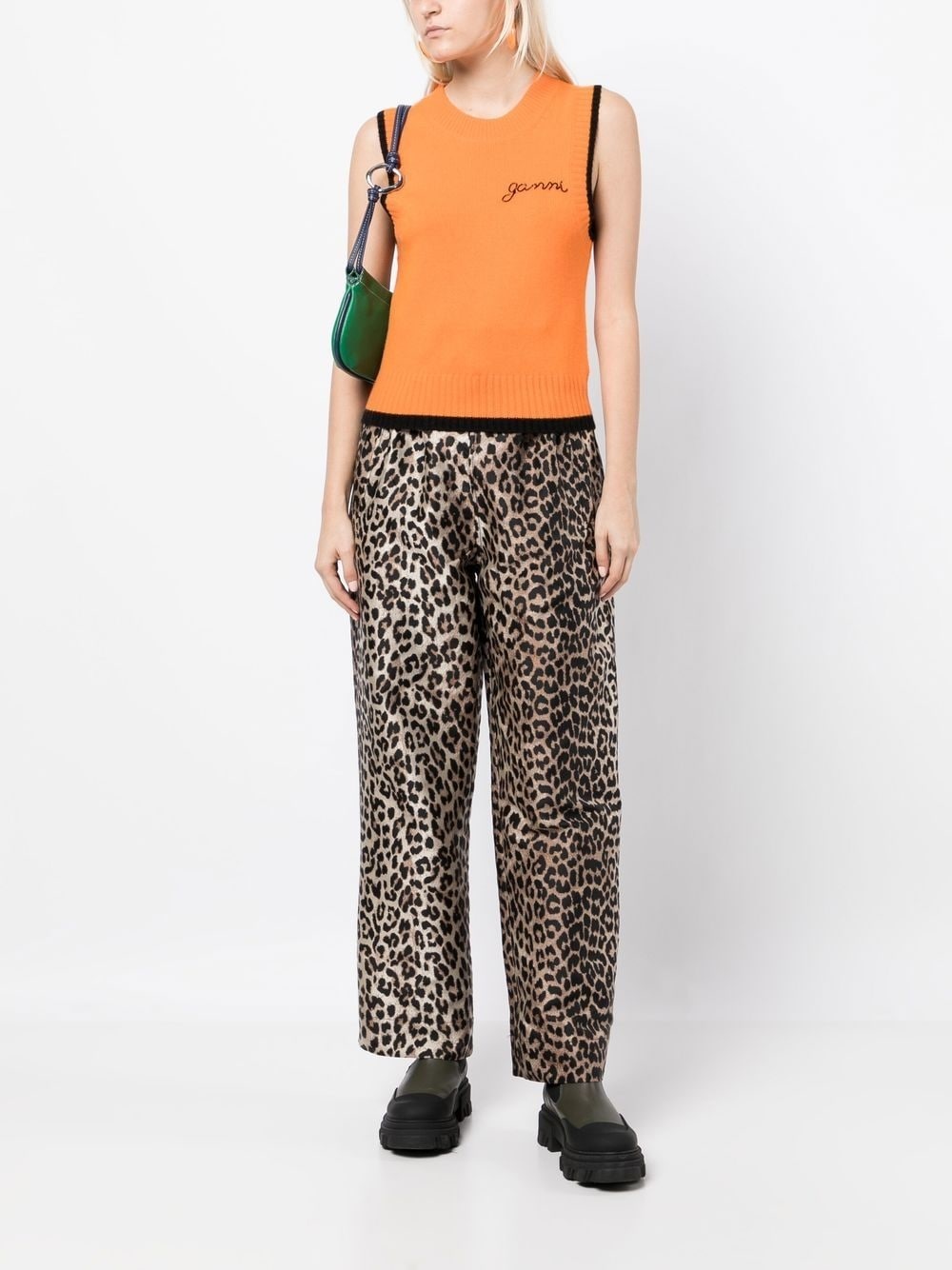 sleeveless wool-blend top - 2
