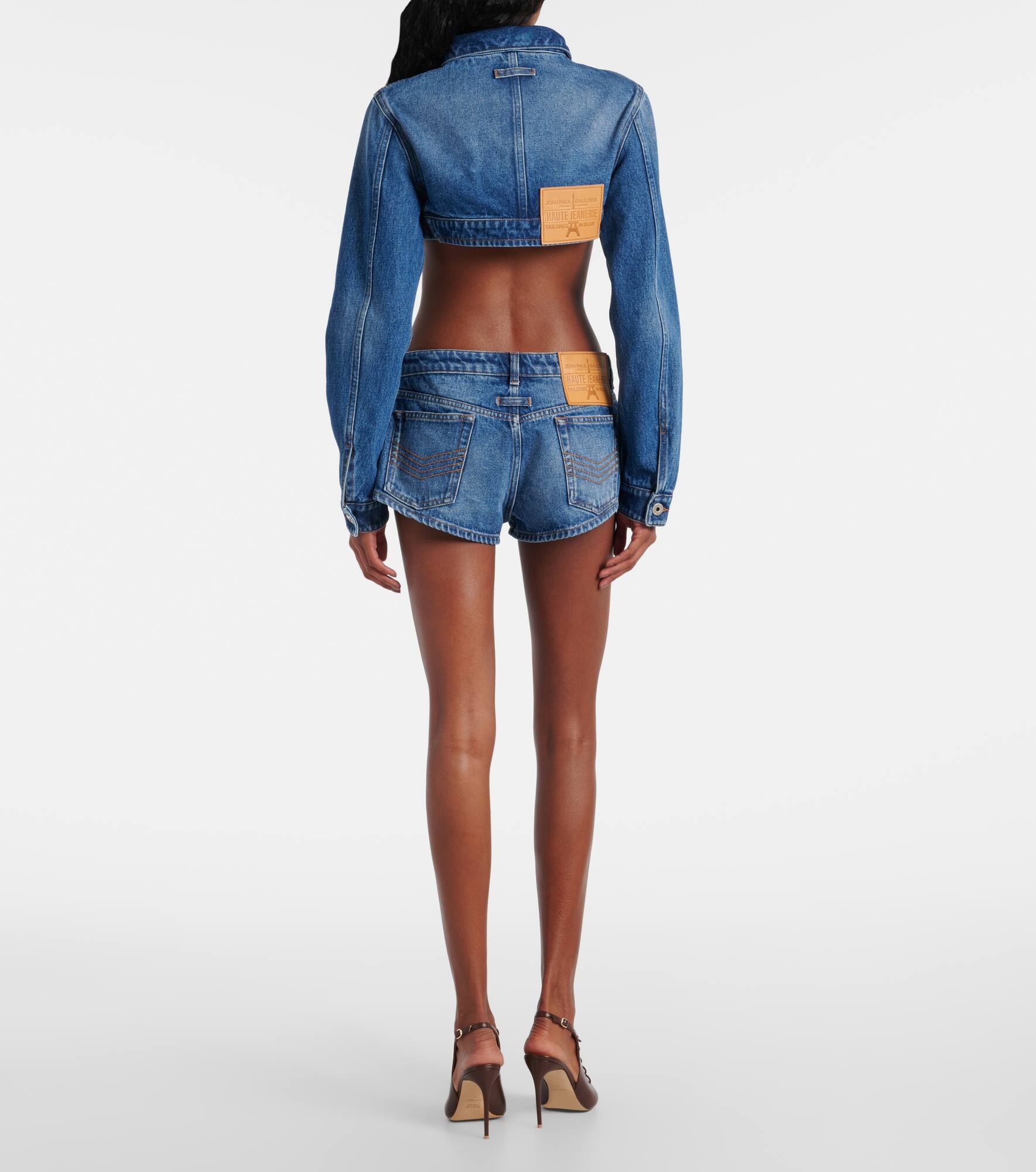 Cropped denim jacket - 3