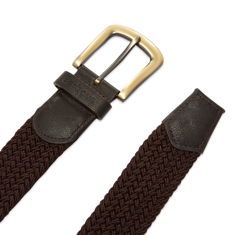 Barbour Stretch Webbing Leather Belt - 2