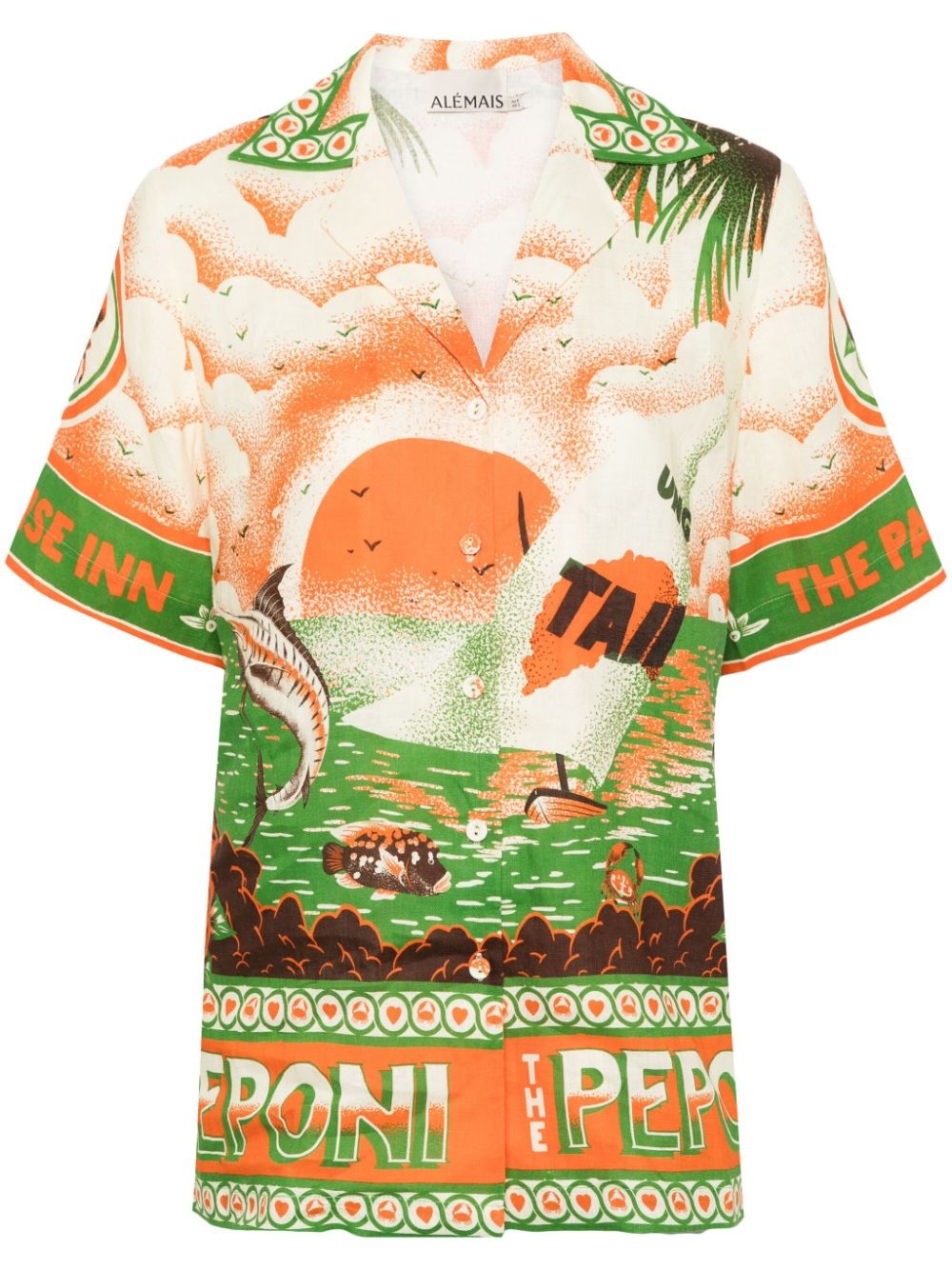 Bungalow artwork-print shirt - 1