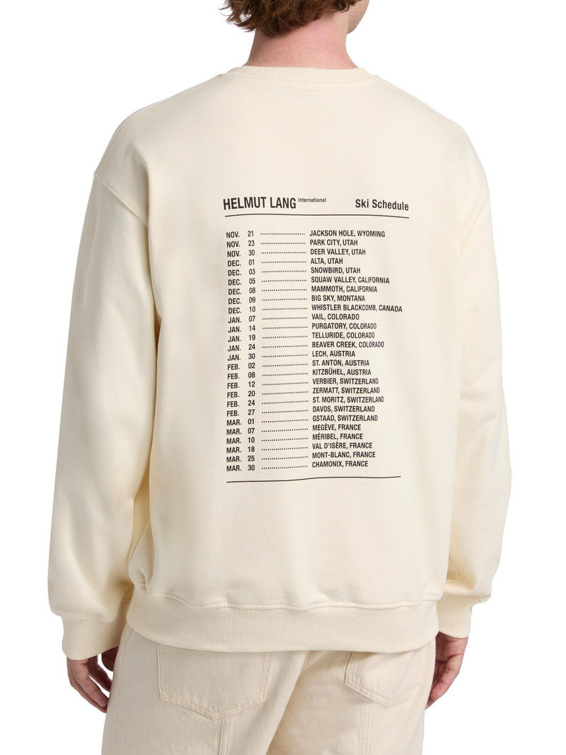 Men's Ski Schedule Crewneck Sweatshirt - Winter White 5