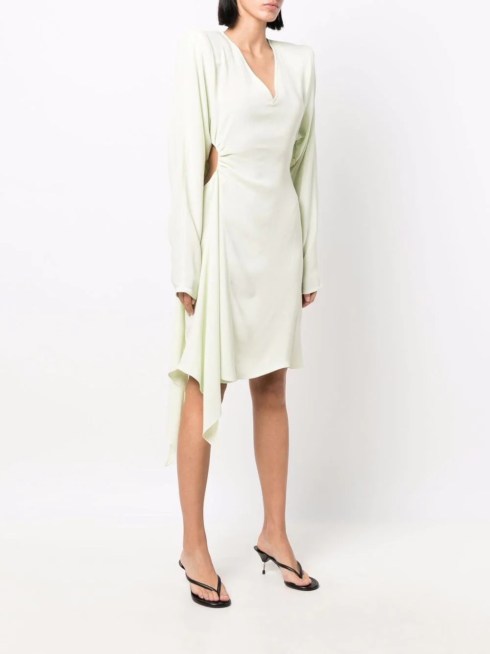 cut-out long-sleeve dress - 3