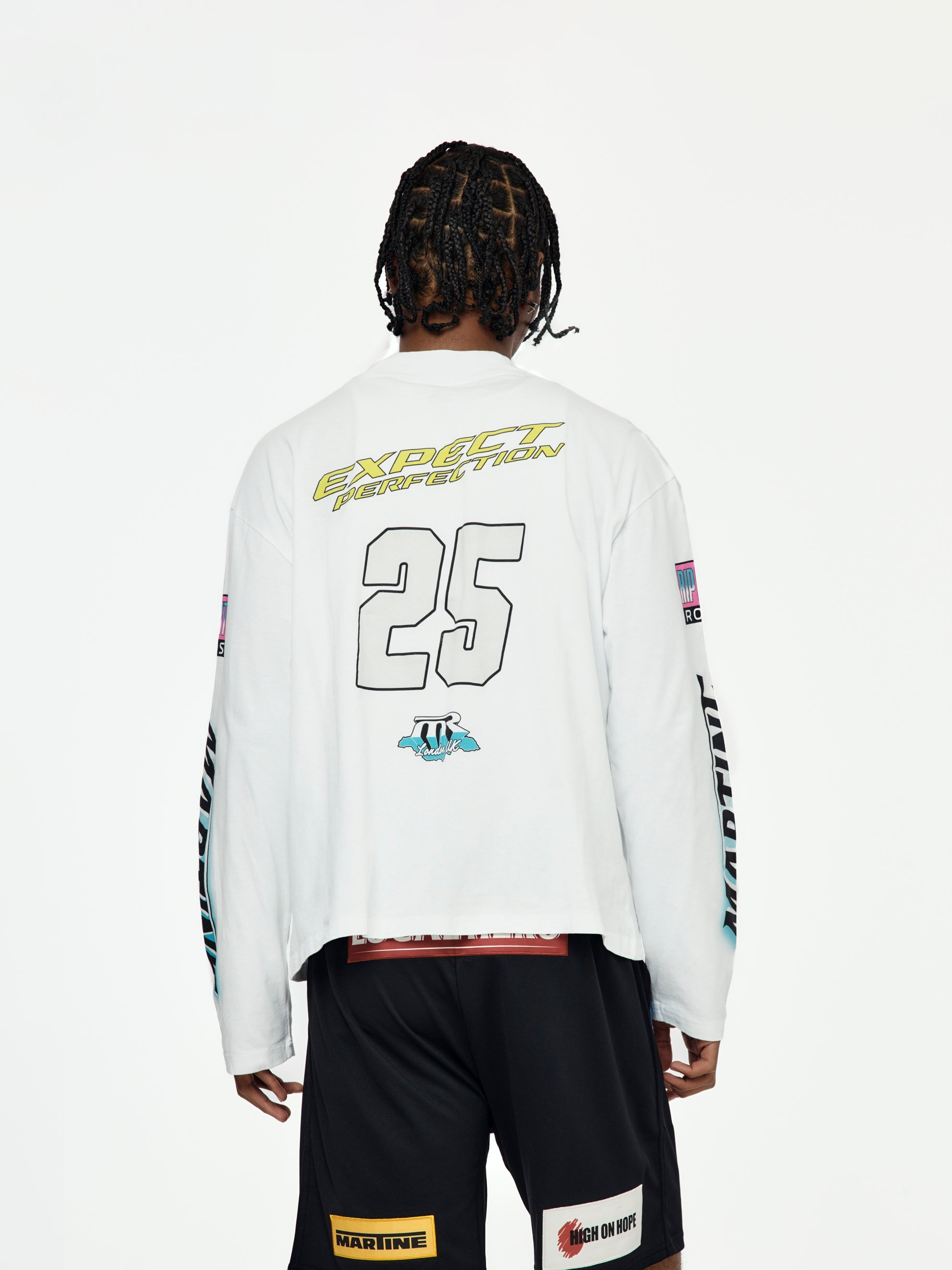 BMX FUNNEL NECK L/S T-SHIRT (WHITE) - 4
