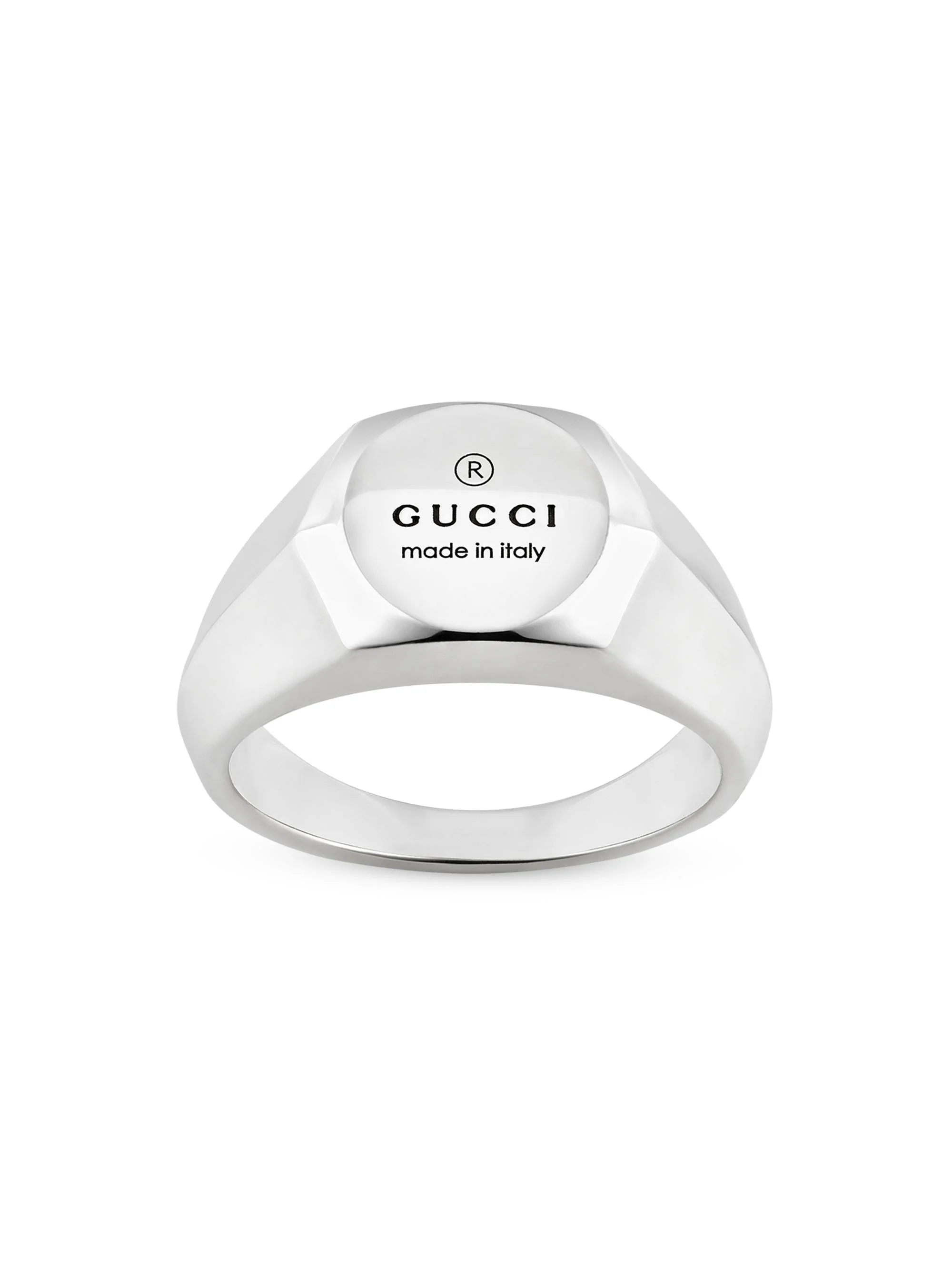 Men's Sterling Silver Trademark Thin Ring - Silver - 1