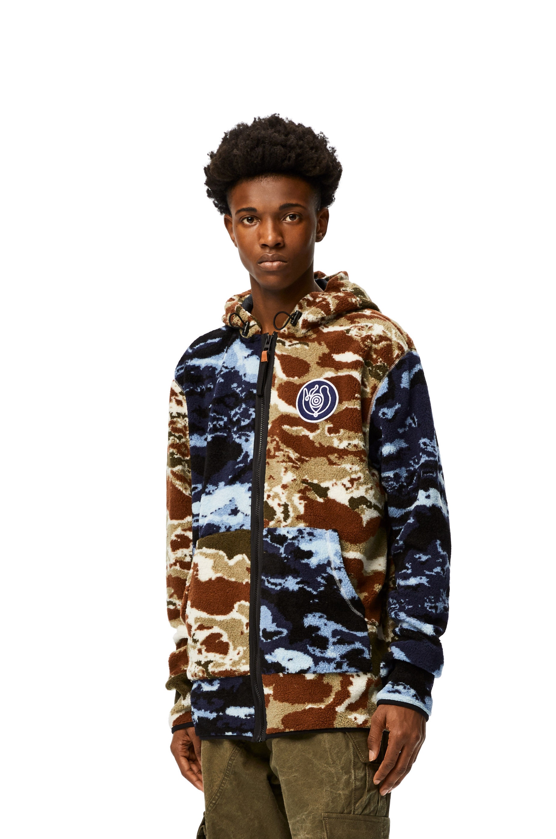 Camouflage fleece hooded jacket - 3