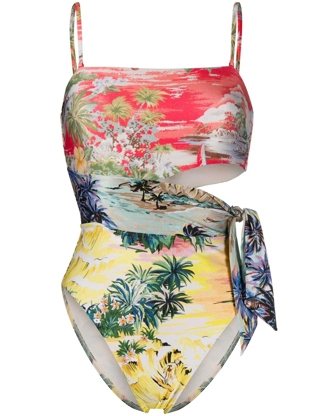 Juliette palm tree print swimsuit - 1