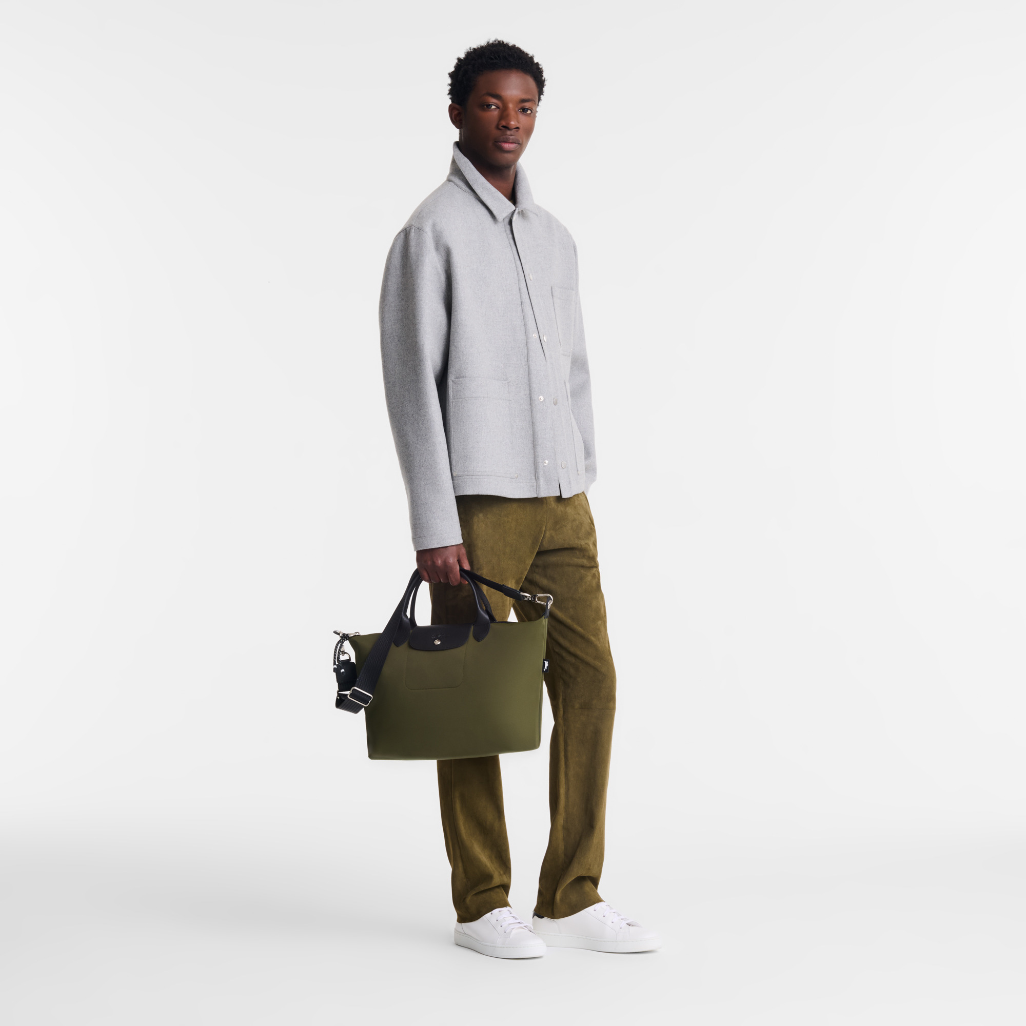 Le Pliage Energy L Handbag Khaki - Recycled canvas - 2