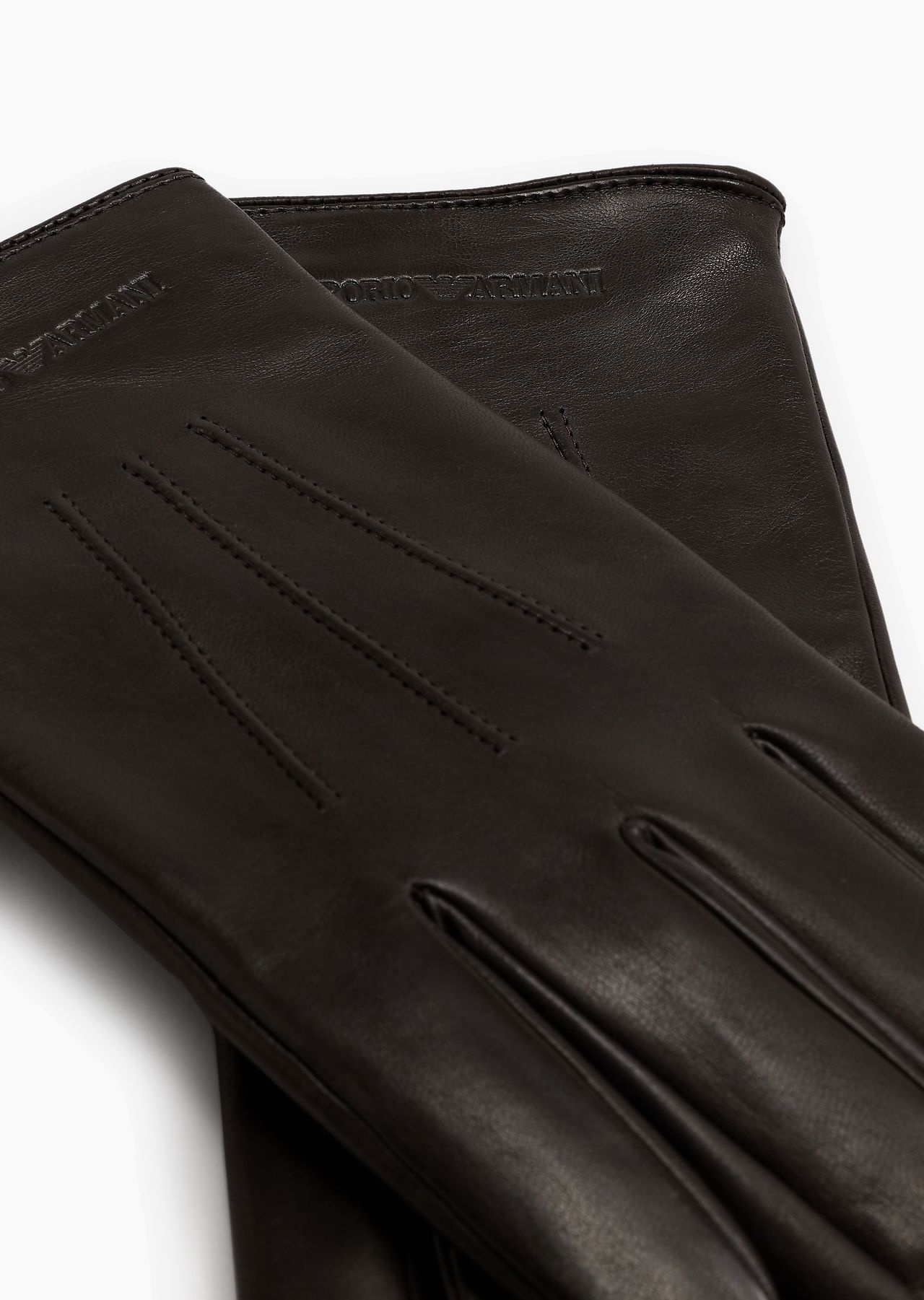 Lambskin nappa leather gloves with baguette detail - 3