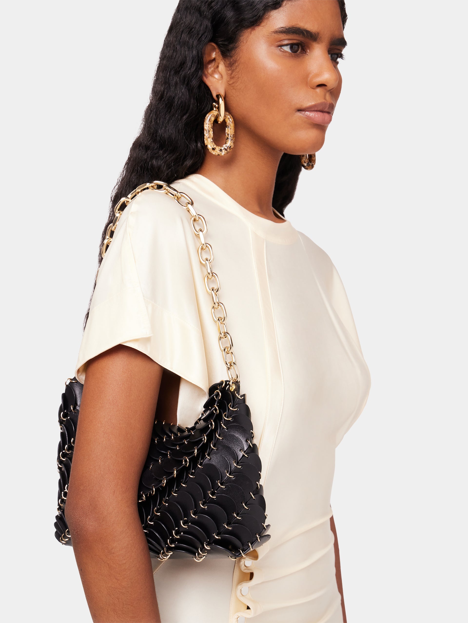 BLACK PACO CLUTCH BAG - 4