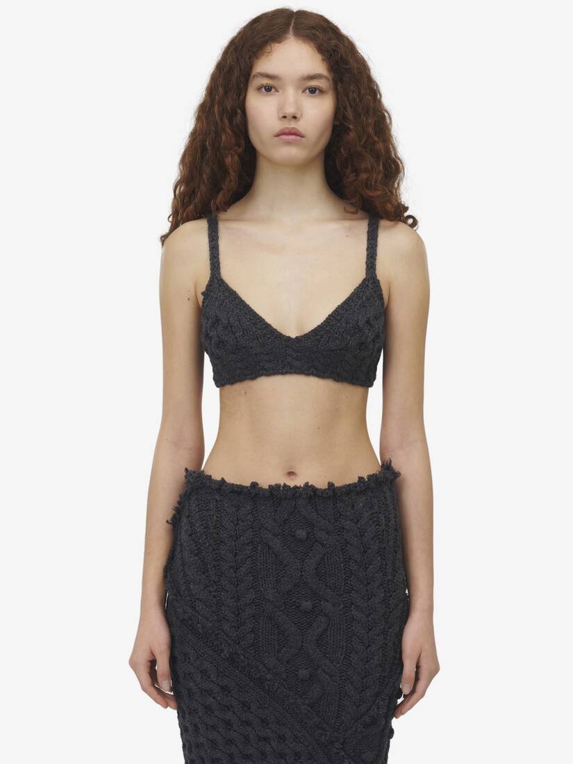 Cable Knit Bra - 1