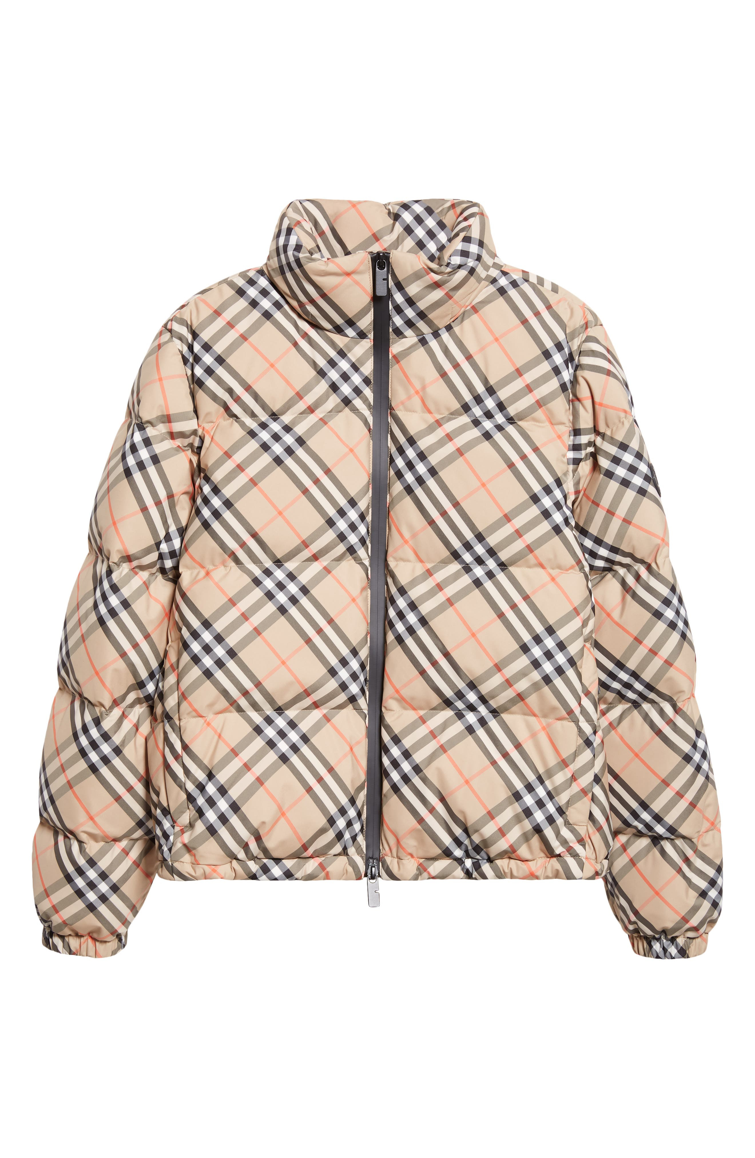 burberry Ambleside Check Quilted Down Puffer Jacket in Sand Ip Check at Nordstrom - 6