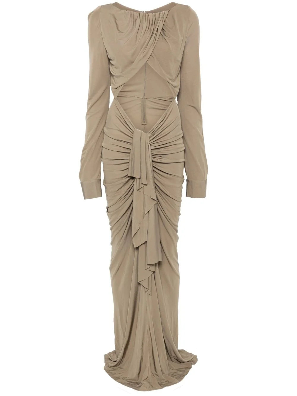 bateau draped maxi dress - 1