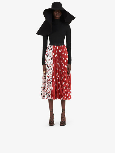 Givenchy Two tone pleated skirt with geometrical print outlook