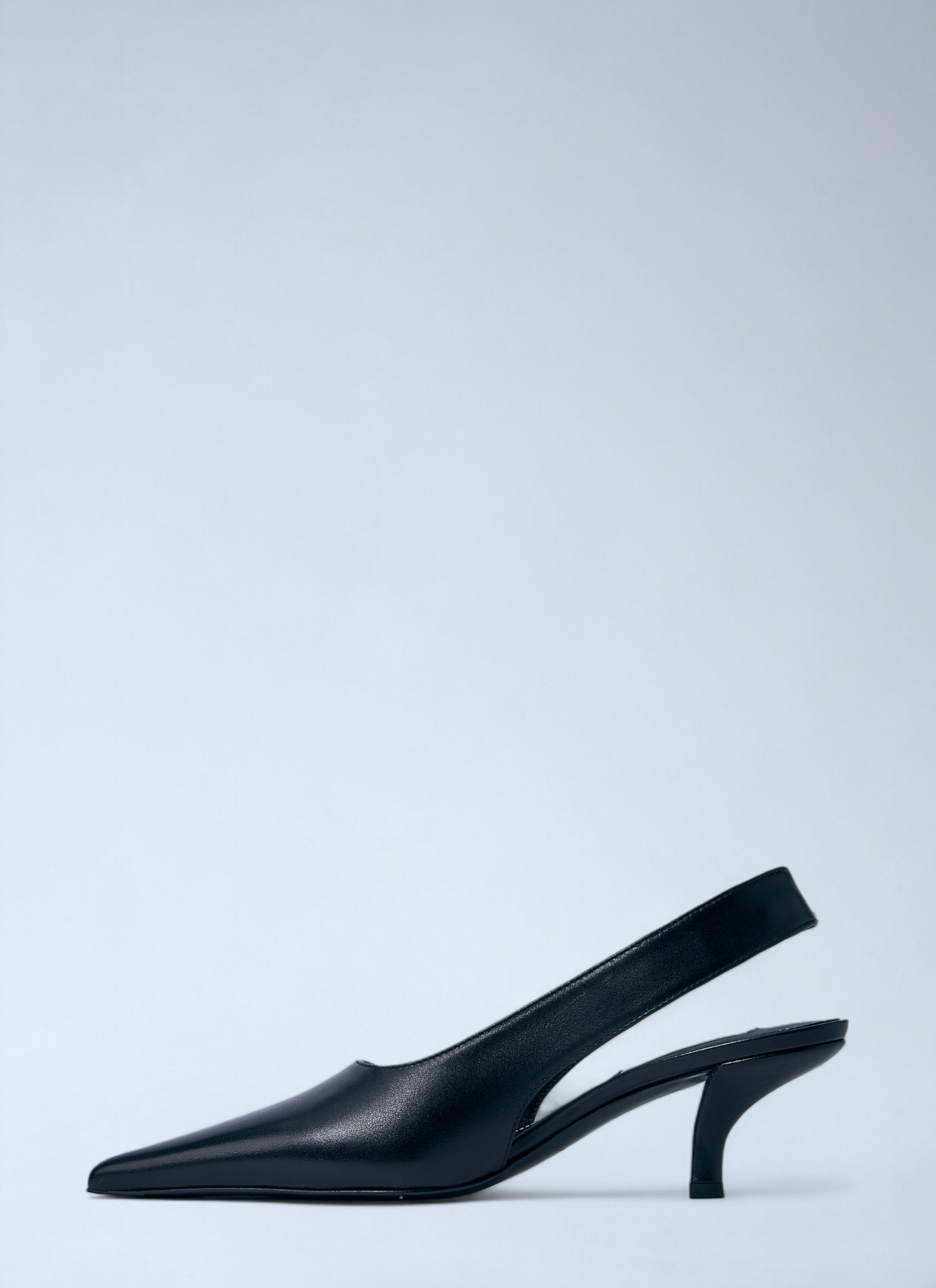 Classic Leather Slingback Heels - 4