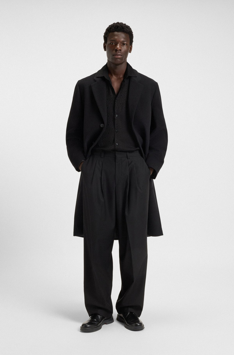 HUGO EXTRA-SLIM-FIT SHIRT WITH JACQUARD-WOVEN PATTERN outlook