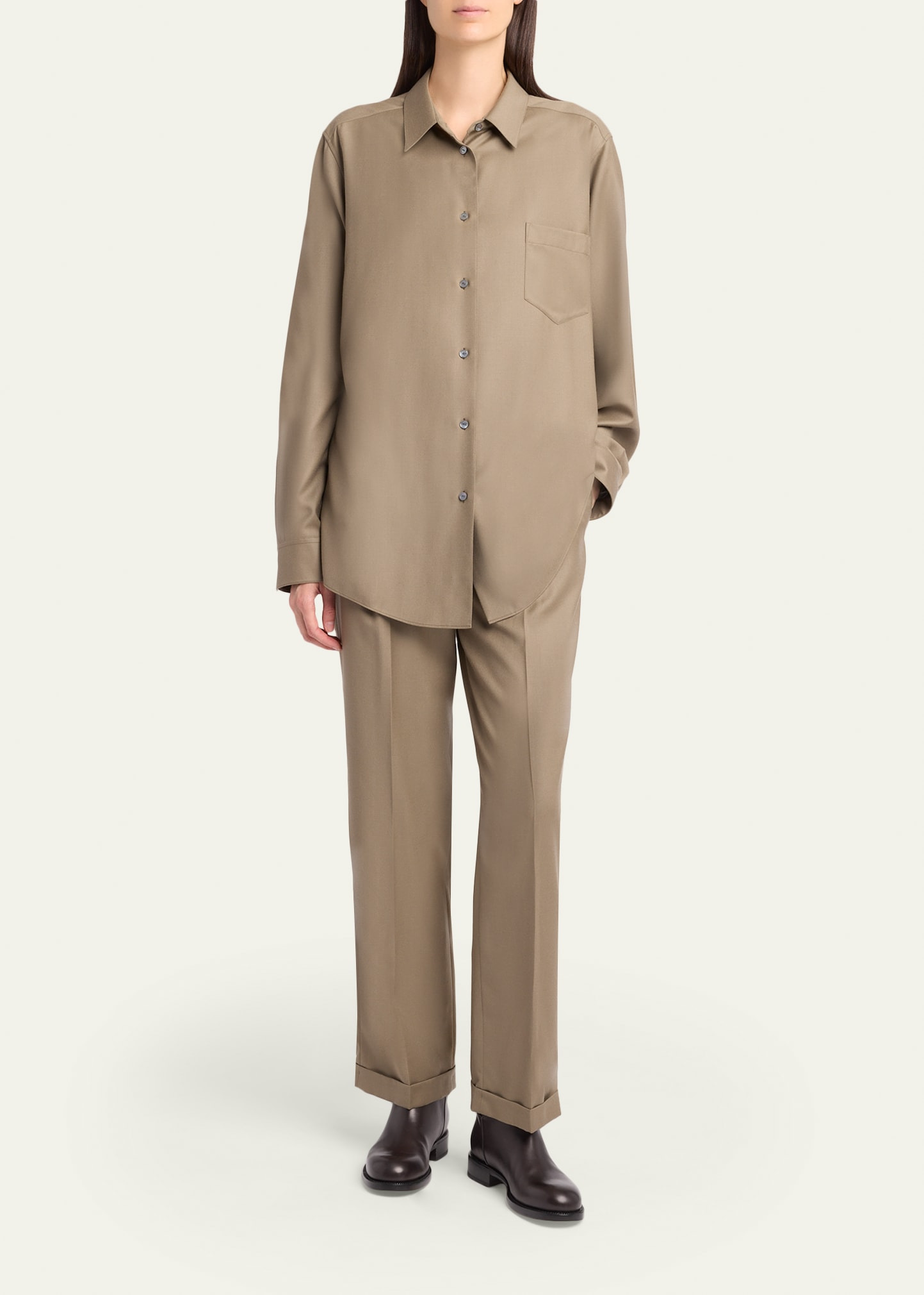 Sorina Pleated Straight-Leg Pants - 2
