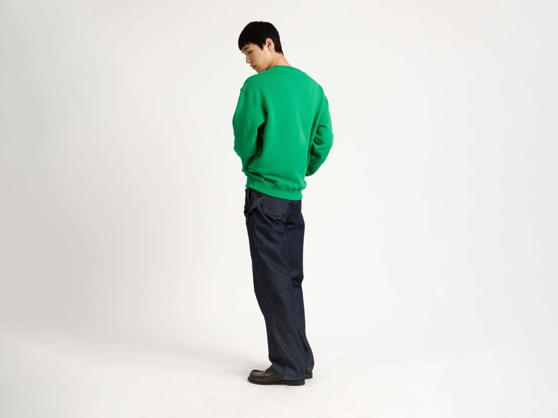 MENS 'THE START' SWEATSHIRT IN BRIGHT GREEN 3