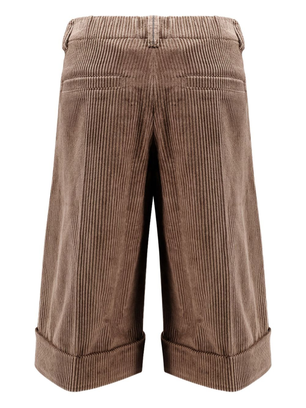 pleated corduroy shorts - 2