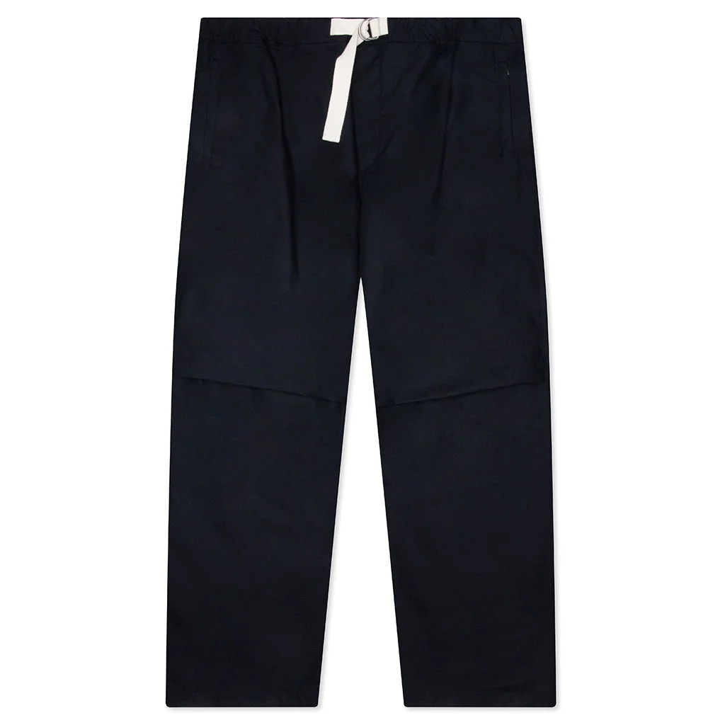 BELTED TROUSERS - DARK NAVY - 1