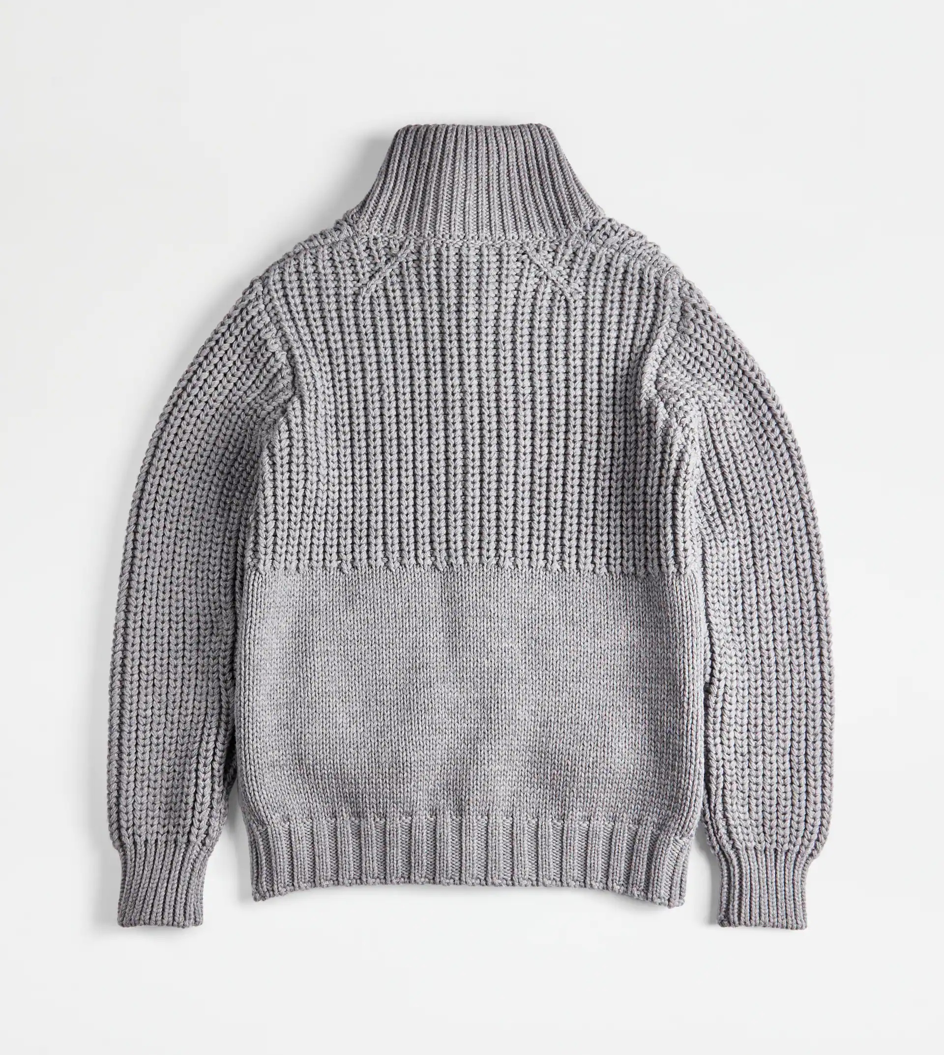 TOD'S ZIPPED CARDIGAN - GREY - 8