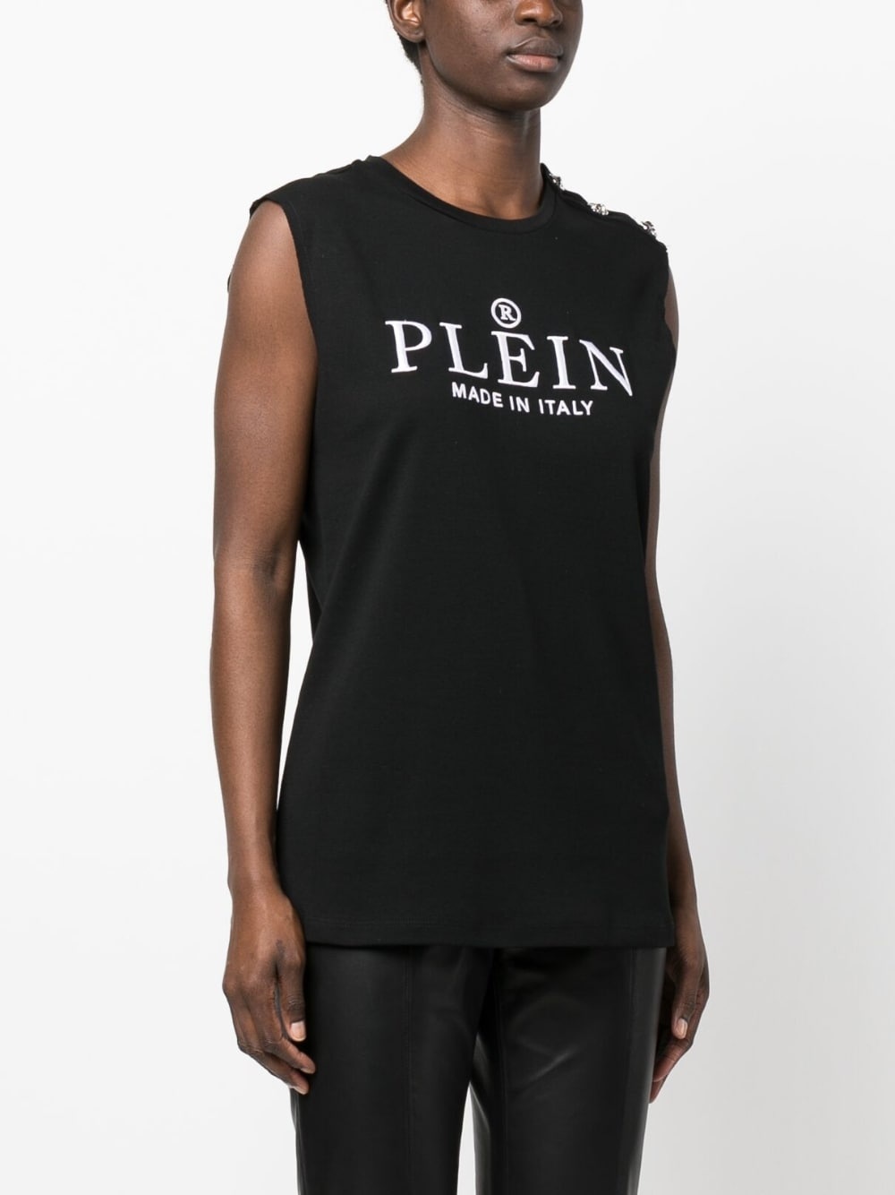 logo-print tank top - 3