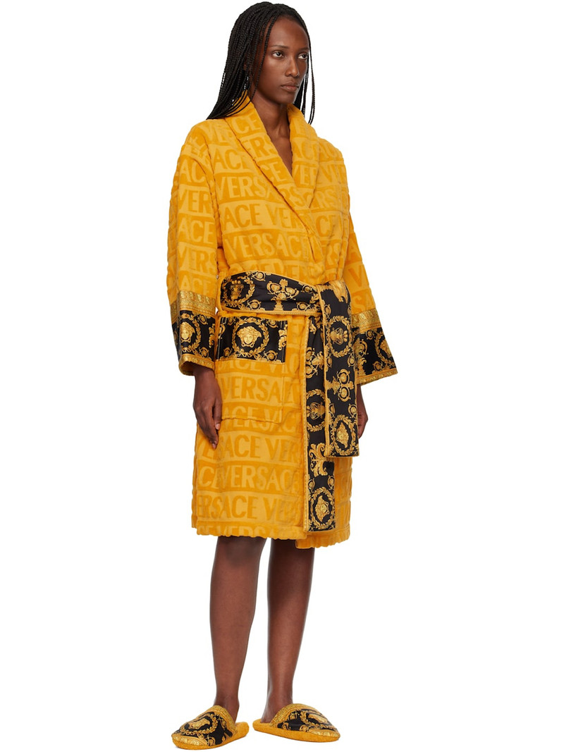 VERSACE Yellow 'I Heart Baroque' Bathrobe outlook