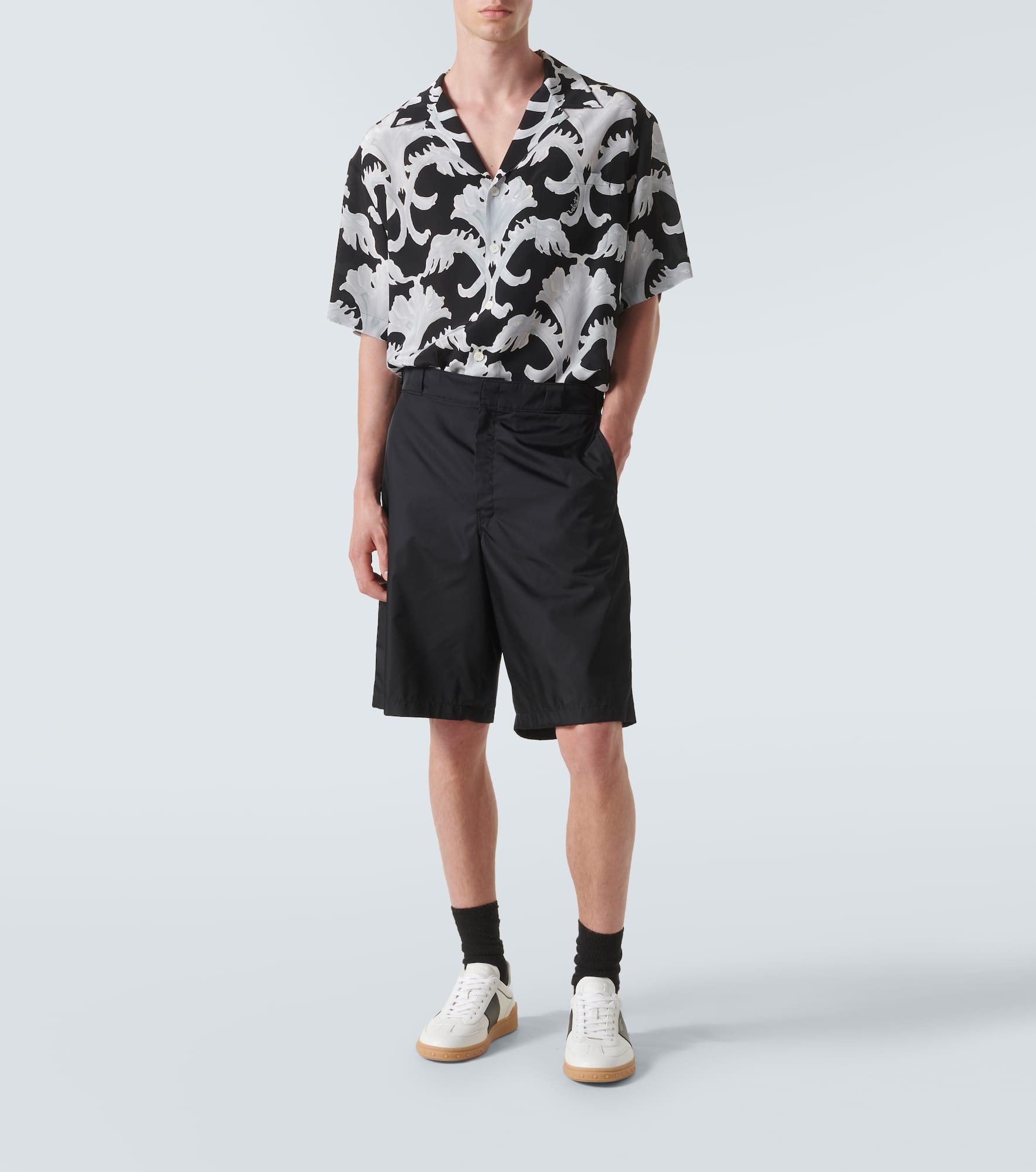 Printed silk bowling shirt - 2