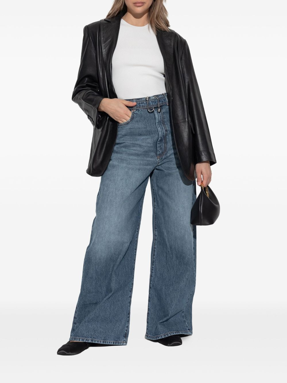 belted jeans - 2