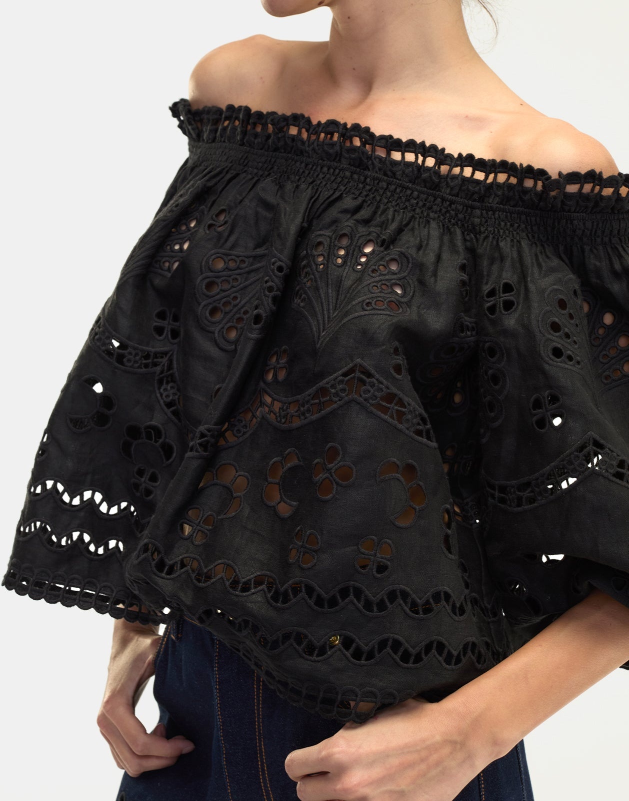 Eva Embroidered Linen Blouse - 2
