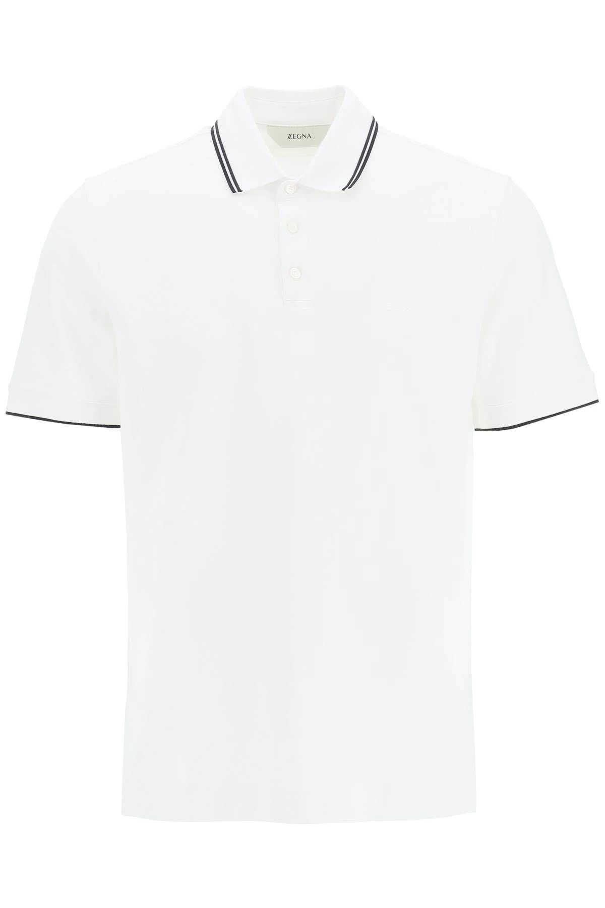 POLO SHIRT IN STRETCH PIQUE' - 1