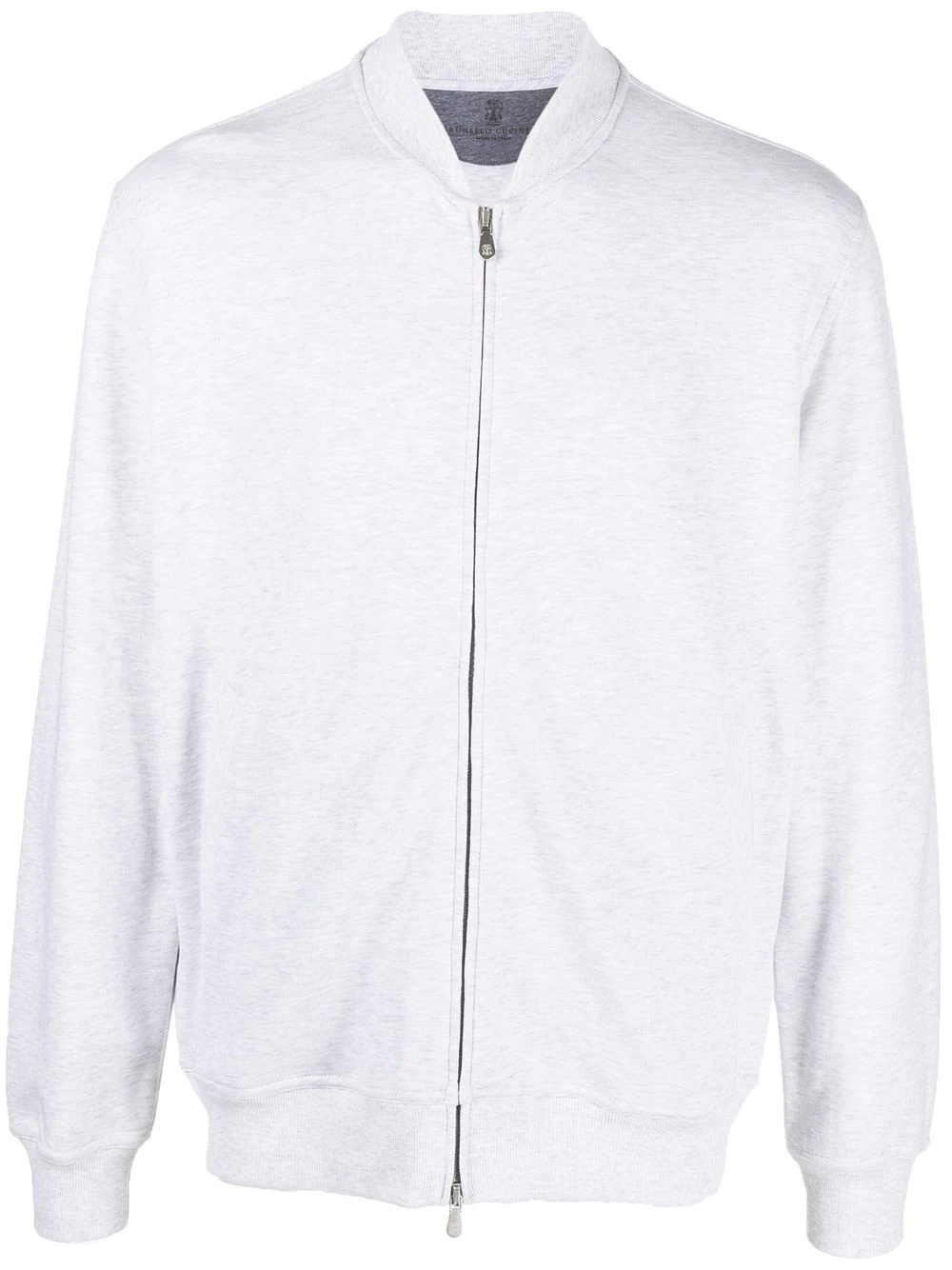 zip-up cotton sweatshirt - 1