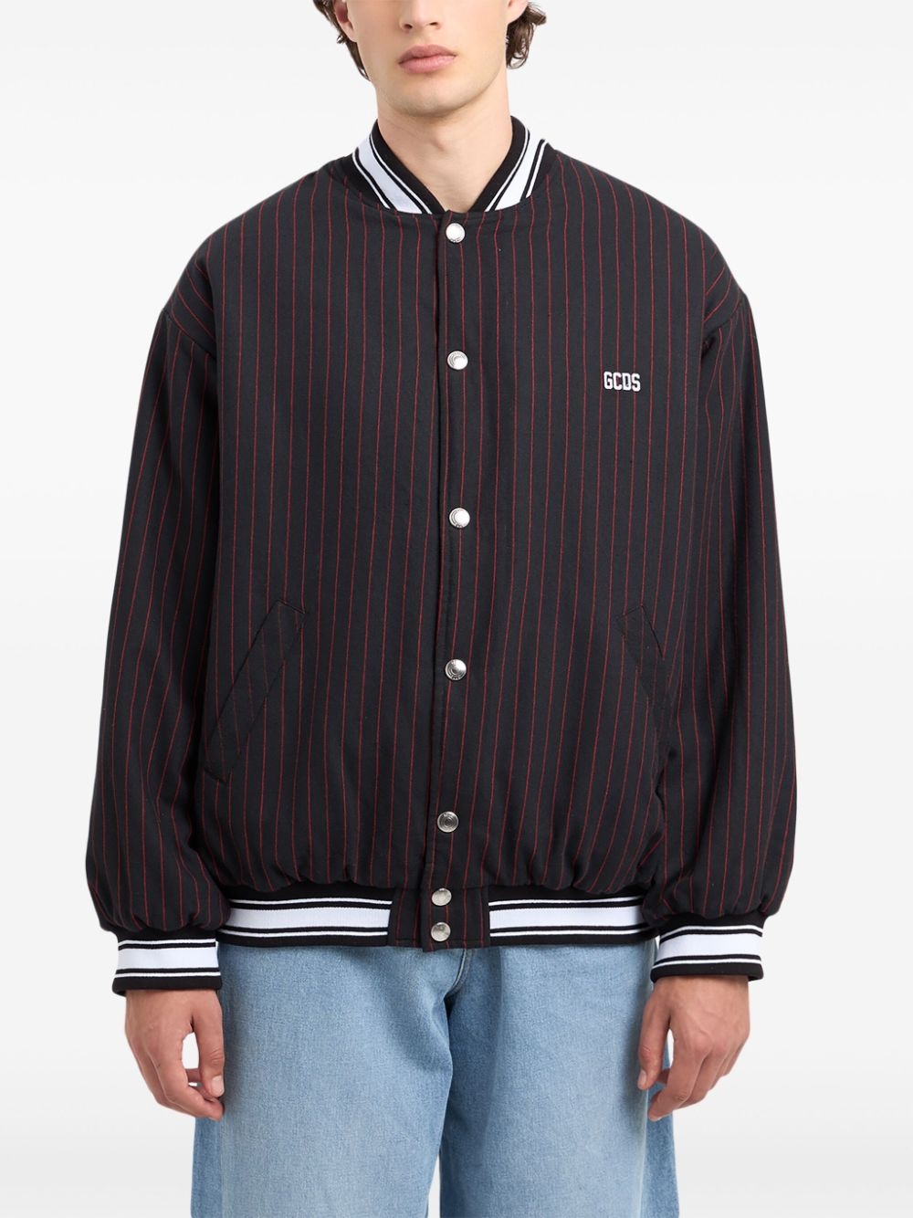 Pinstripe Clown bomber jacket - 4