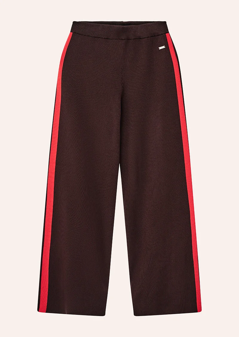 SOLAR KNIT PANT IN DARK PLUM - 1