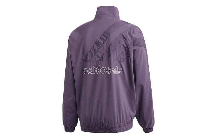 adidas originals logo Printing Stand Collar Sports Jacket Purple GL6157 - 2