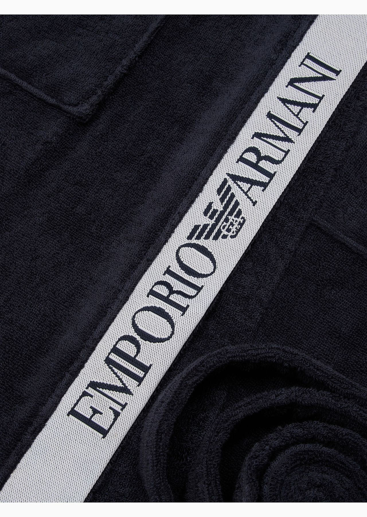 Terrycloth bathrobe with Logotape band - 5