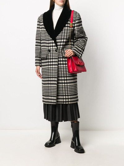 Valentino 1980s tartan double-breasted coat outlook