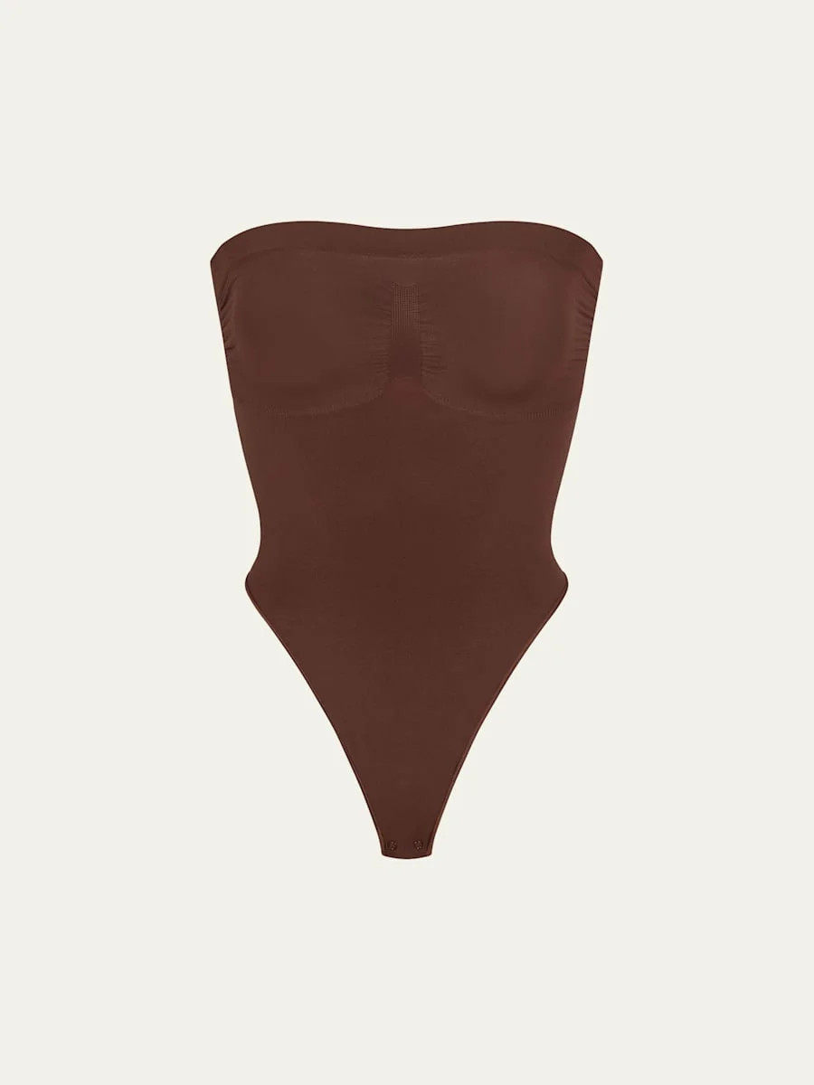 Seamless Sculpt Strapless Thong Bodysuit - 1