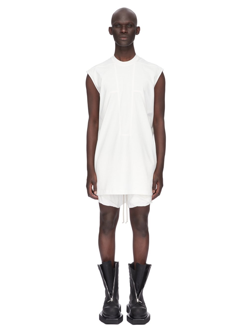 Rick Owens Splintered Tarp cotton tank top | REVERSIBLE