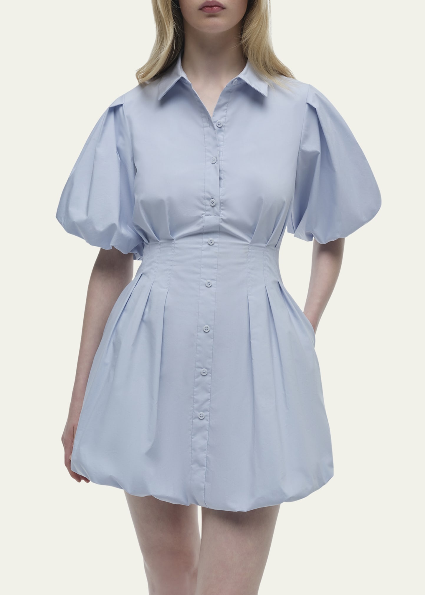 Cleo Balloon Pintuck Mini Dress - 5