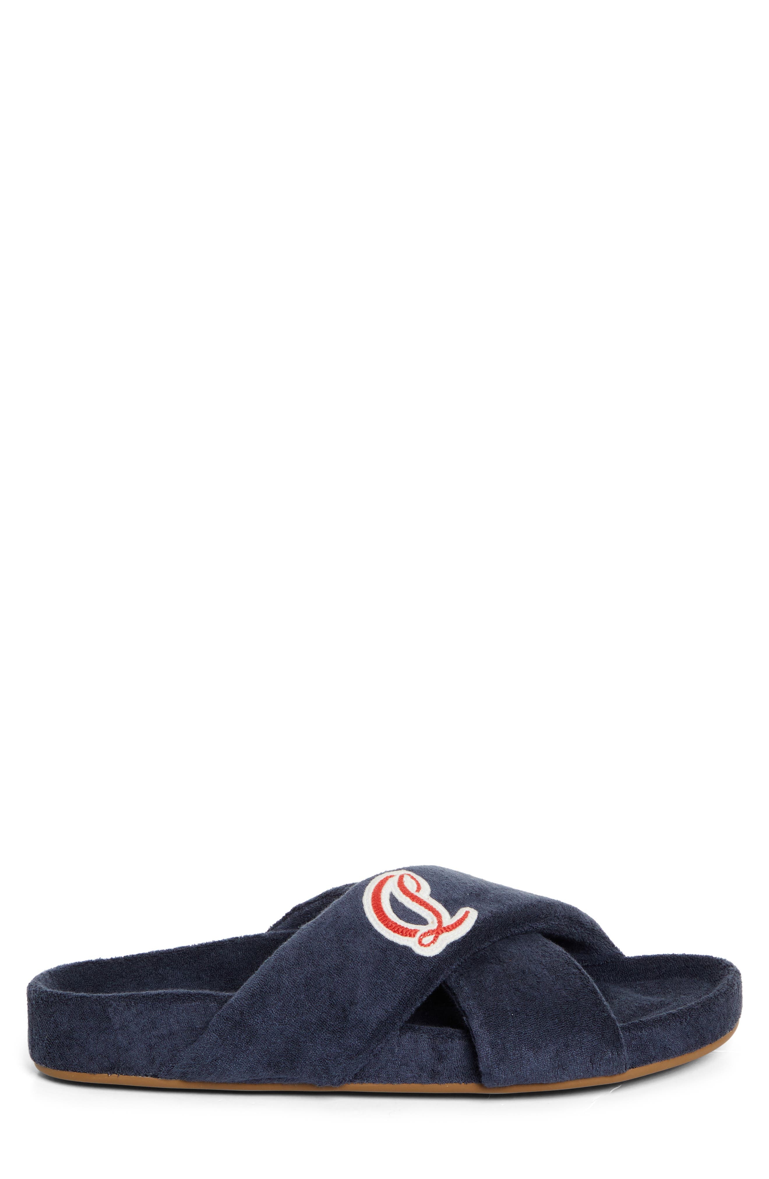 Christian Louboutin Bizzu Logo Patch Slide Sandal in Marine at Nordstrom - 3