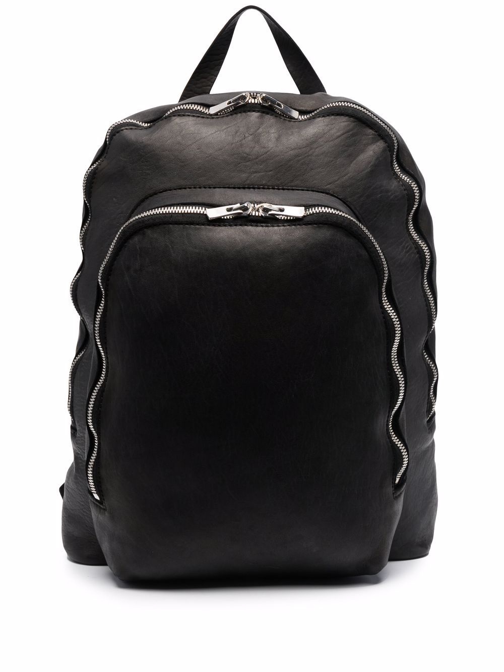 black leather backpack - 1