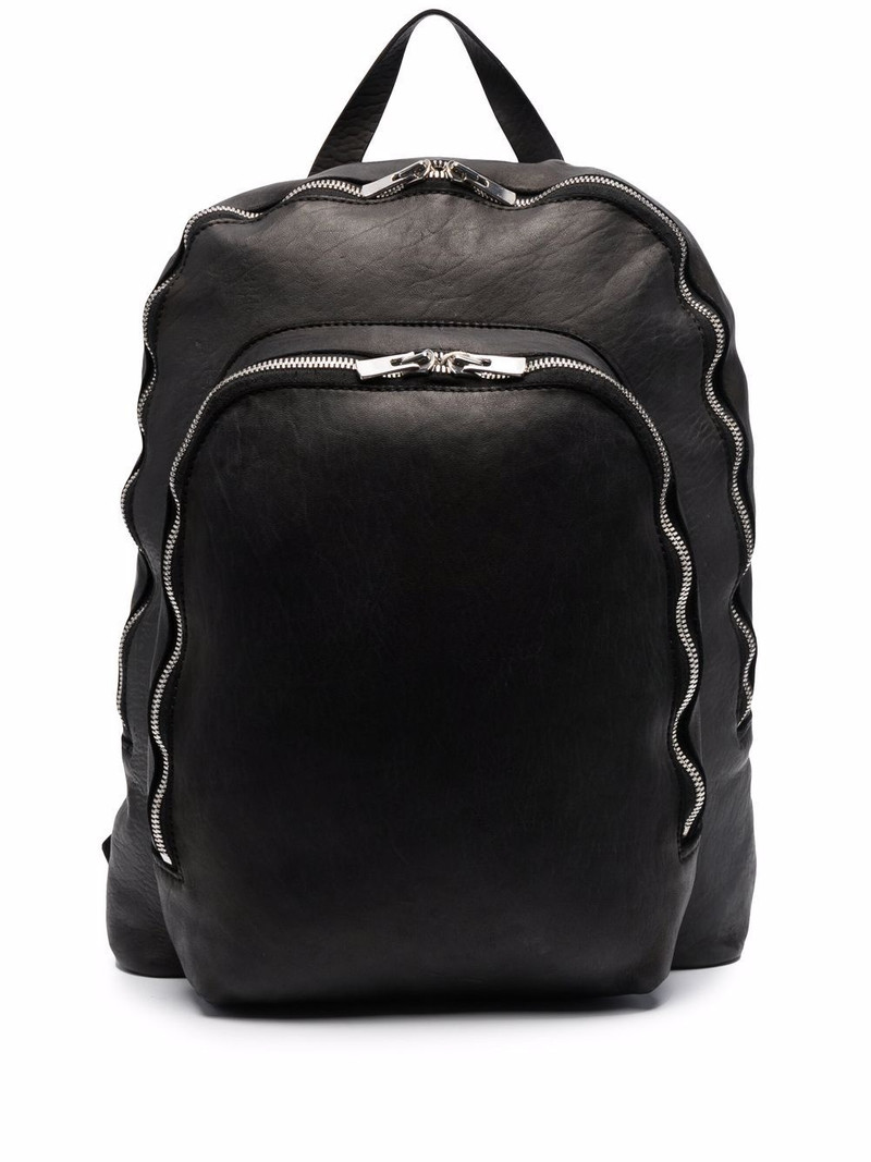 black leather backpack 1